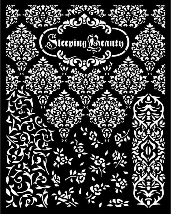 Stamperia Thick stencil  - Sleeping Beauty Textures